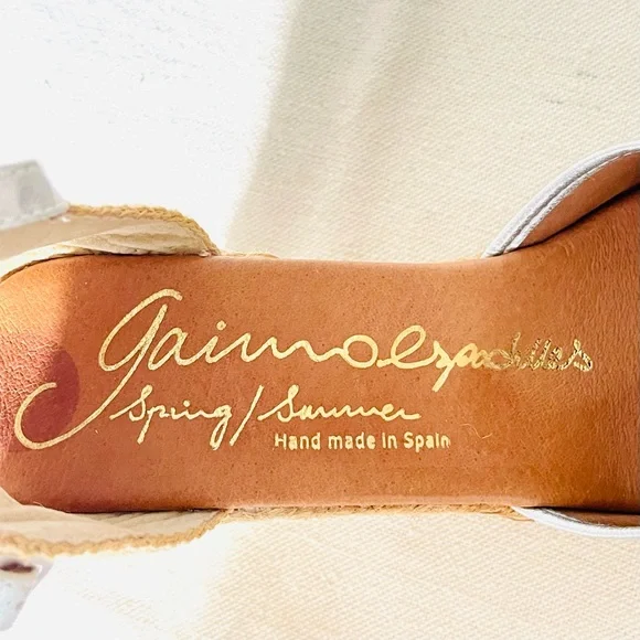 Gaimo Espadrilles Handmade in Spain Metallic Silver/Rope Espadrilles Size EU 41 - Picture 4 of 15